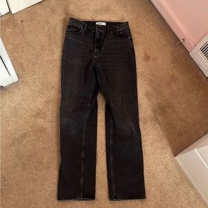 Abercrombie black jeans super high rise
